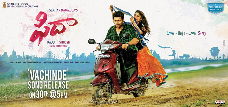 Fidaa First Song Announcement Poster
