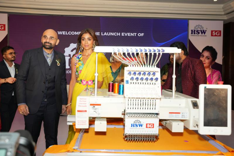 HSW 5G  Embroidery Machine’s Spectacular Launch by Actress Shriya Saran