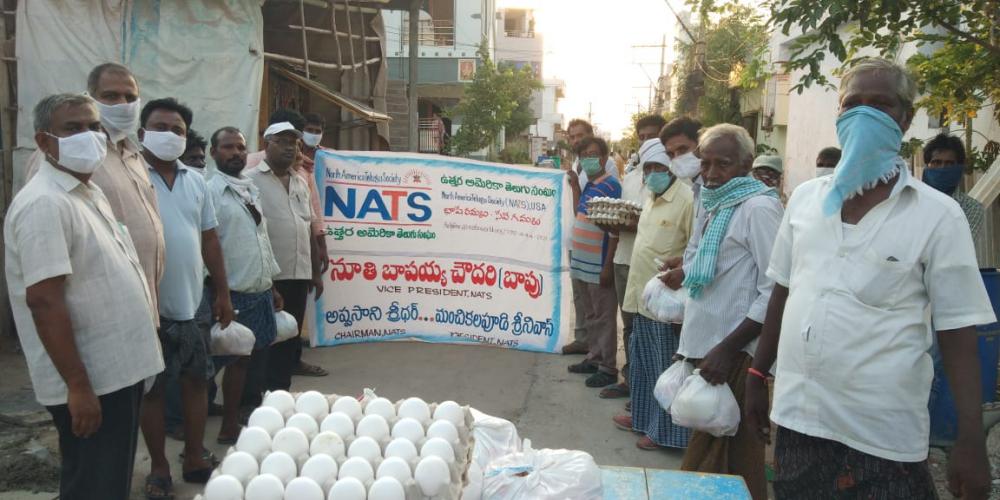NATS Donates Food in Guntur 15 May 2020