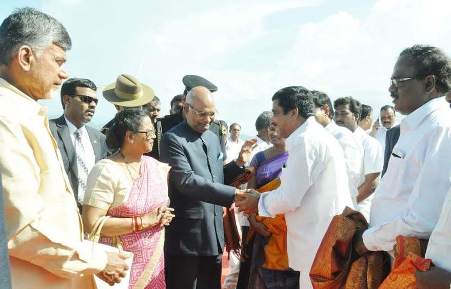 Kambhampati RamaMohan Rao Receiving President of India