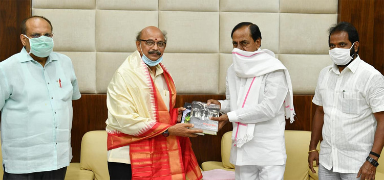CM KCR Presented Kaloji Award to Rama Chandramouli