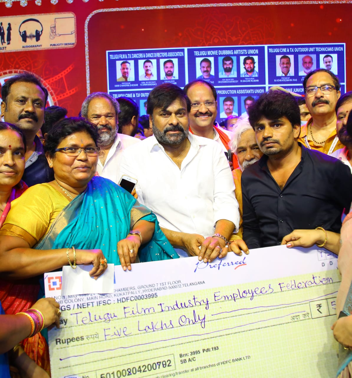 Megastar Chiranjeevi at May Day Celebrations