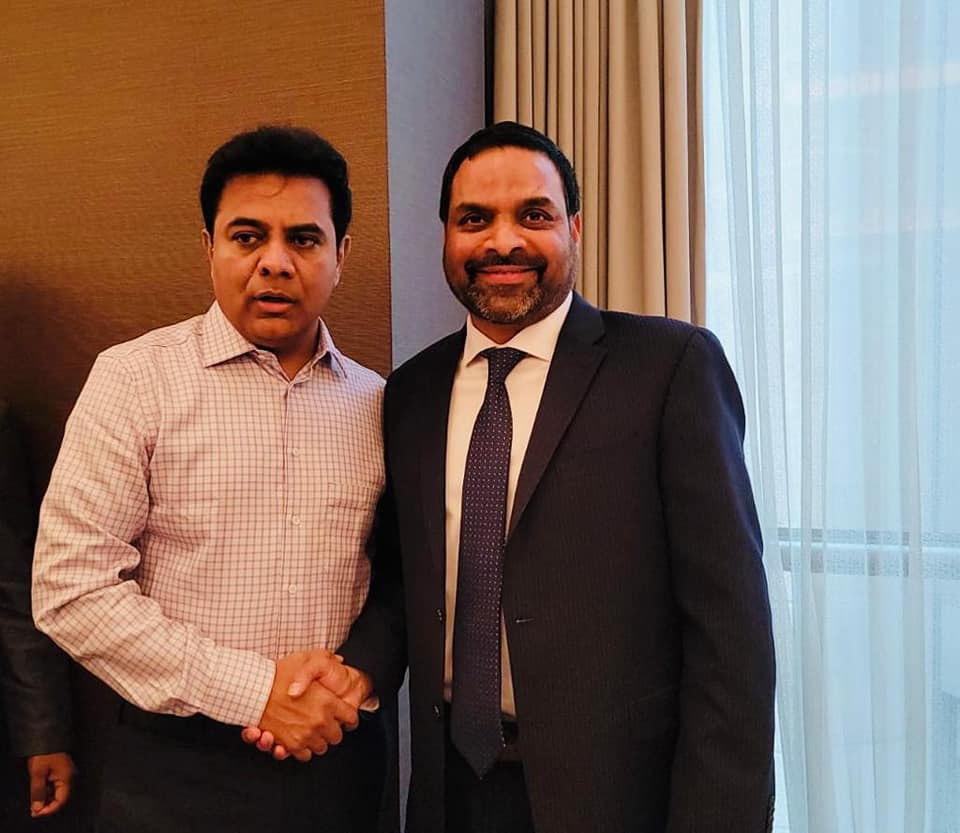 Minister KTR Met ATA President in Boston