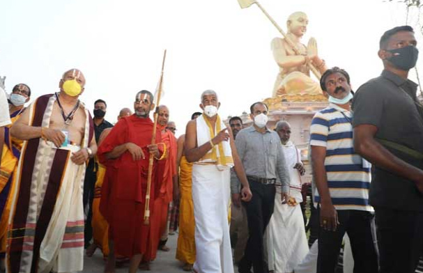 Mohan Bhagwat Visits Statue Of Equality