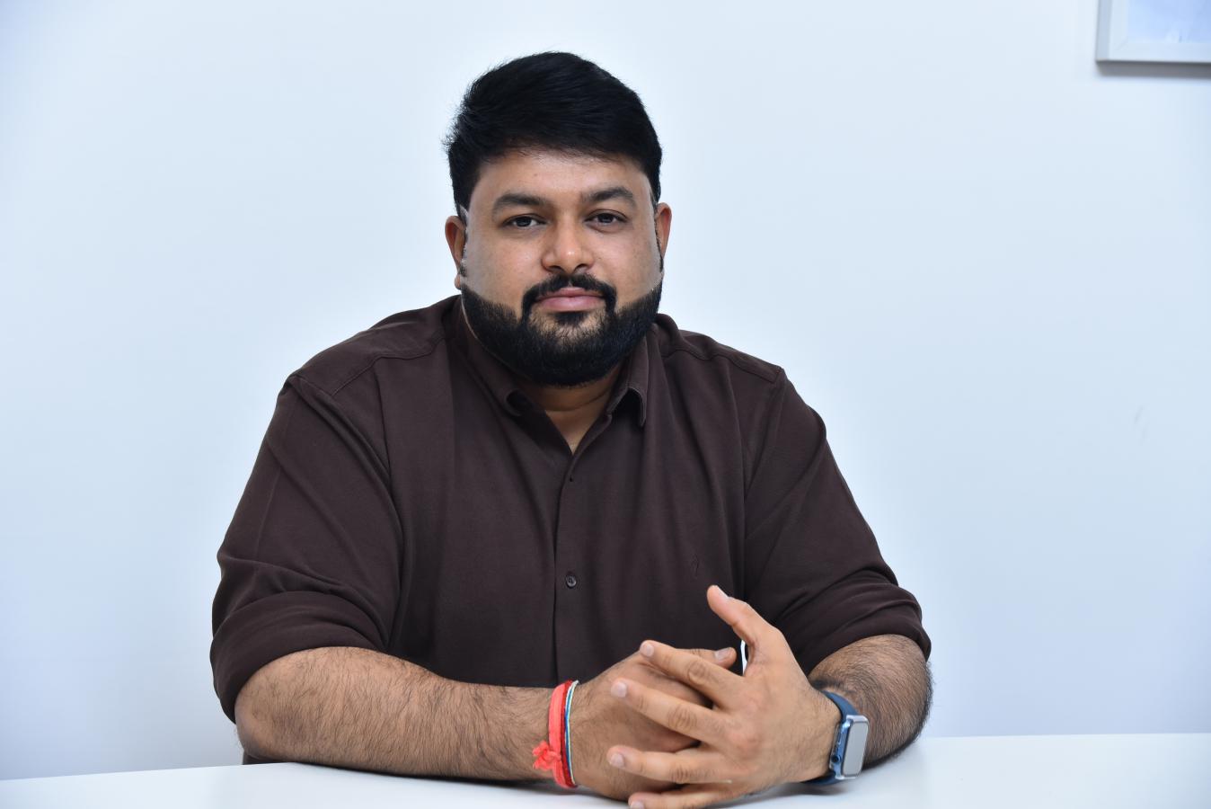 Music Director SS Thaman with Media