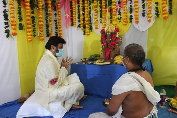 Balakrishna Performs Ganesh Pooja