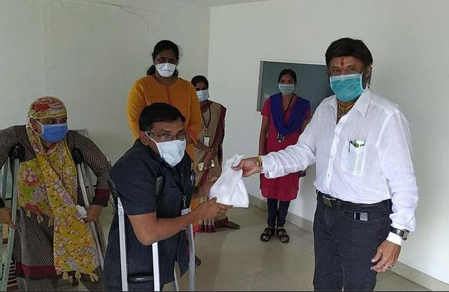 BalaKrishna Distributing Daily Need to Handicapped People