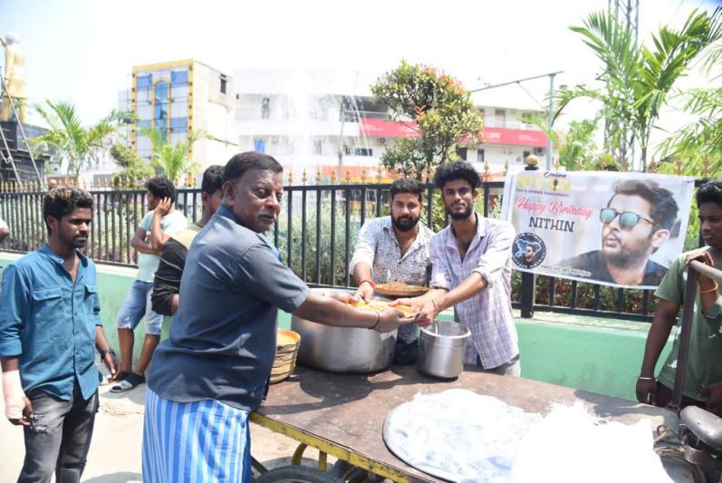 Nithin’s Birthday Celebrations by Fans