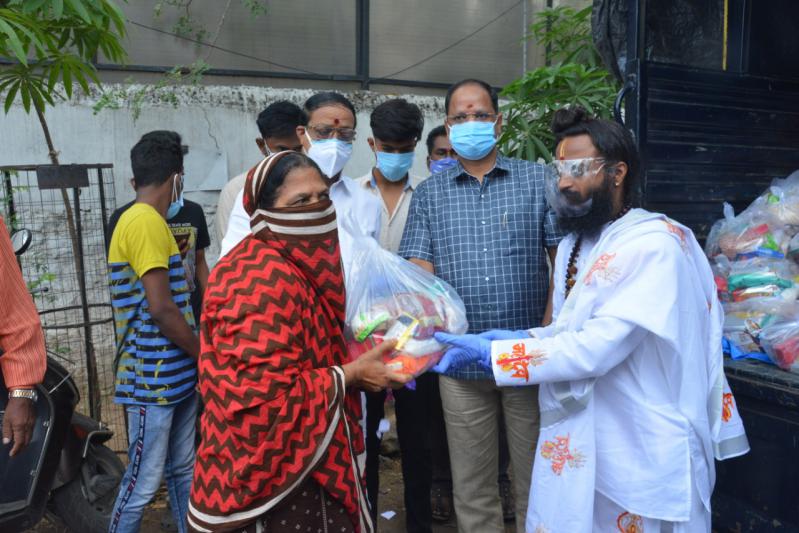 Omkaram Devi Sri Guruji Distributed Groceries