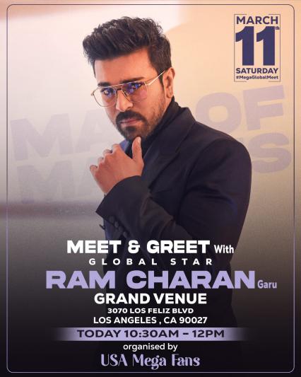 Ram Charan Meet & Greet in Los Angeles