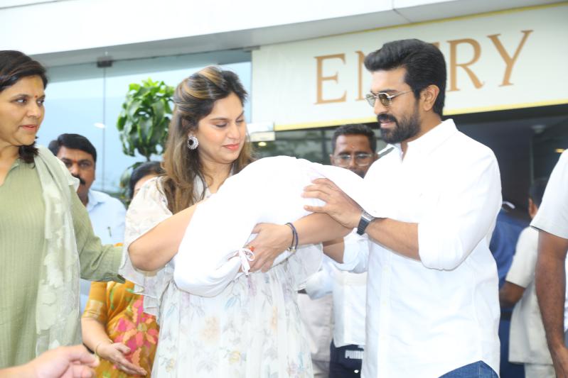 Ramcharan, Upasana Press Meet with their Mega Princess