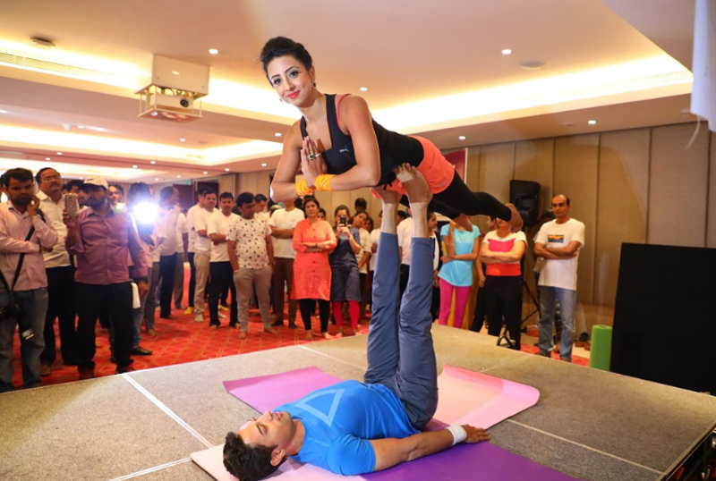 Sanjana Galrani Yoga Stills
