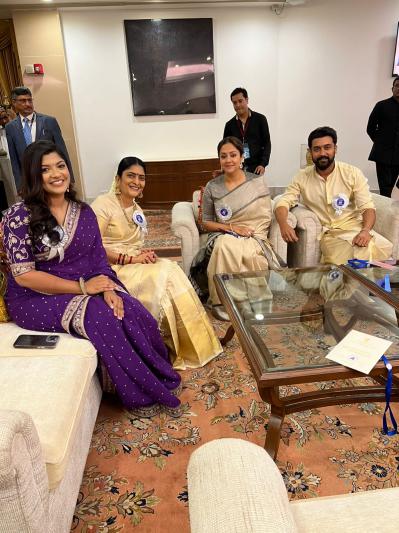 Soorarai Pottru Team At 68th National Film Awards