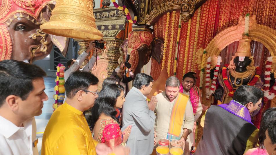 TANA Leaders at Sri Venkateswara Swamy Temple 8 July 2023