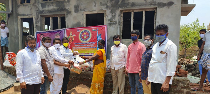 TTA Donates Groceries in Kothagudem