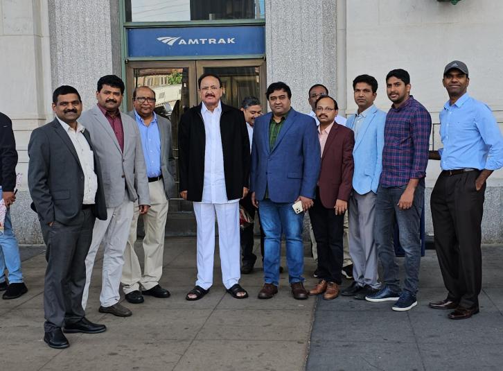 Venkaiah Naidu Receives Grand Welcome to TANA Leaders 7 Jul 2023