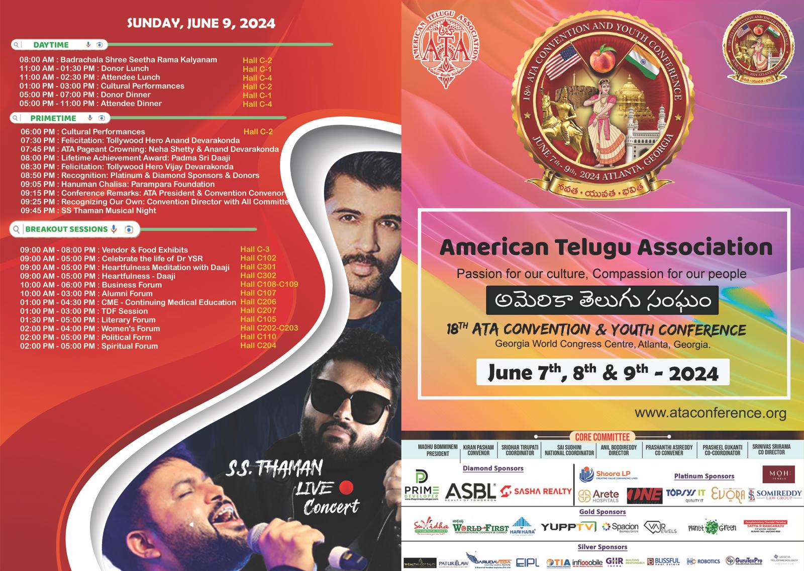 18th ATA Convention & Youth Conference Schedule