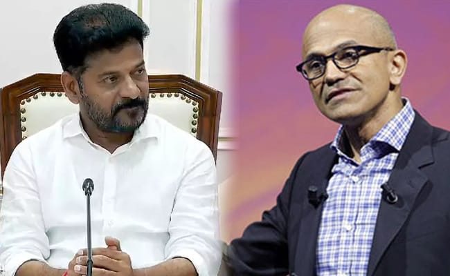 Satya Nadella : మైక్రోసాఫ్ట్ సీఈవో సత్య నాదెళ్లతో సీఎం రేవంత్ రెడ్డి భేటీ