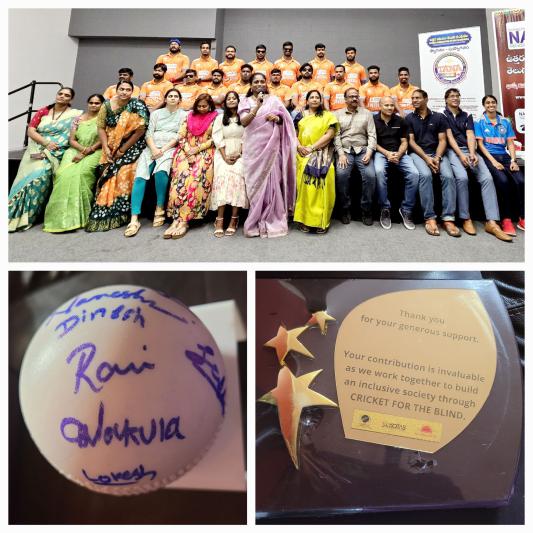 Chicago Andhra Association Supports Blind Cricketers