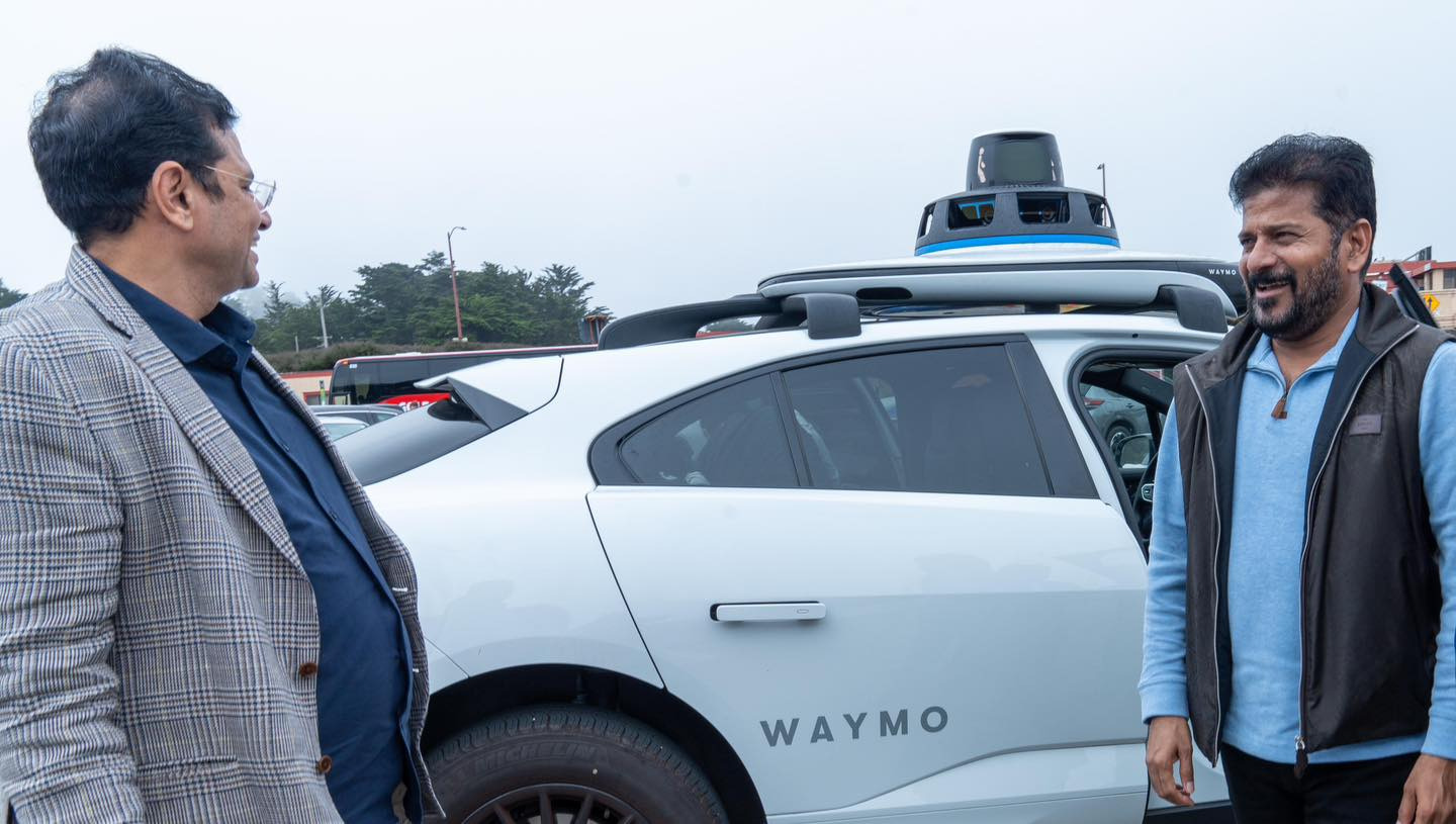 CM Revanth Reddy Ride in a Driver-Less Car
