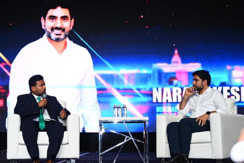 Minister Nara Lokesh at the IT Serve Alliance Synergy Summit