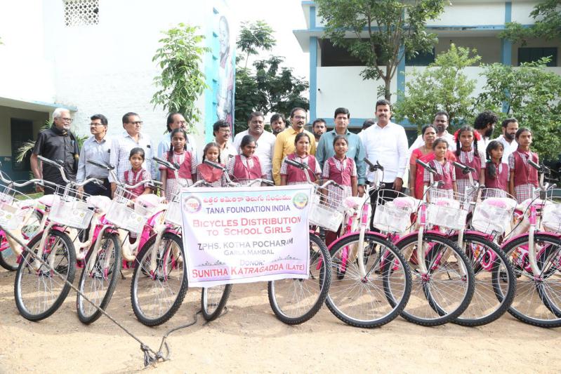 TANA Foundation Distribution Bicycles in Khammam