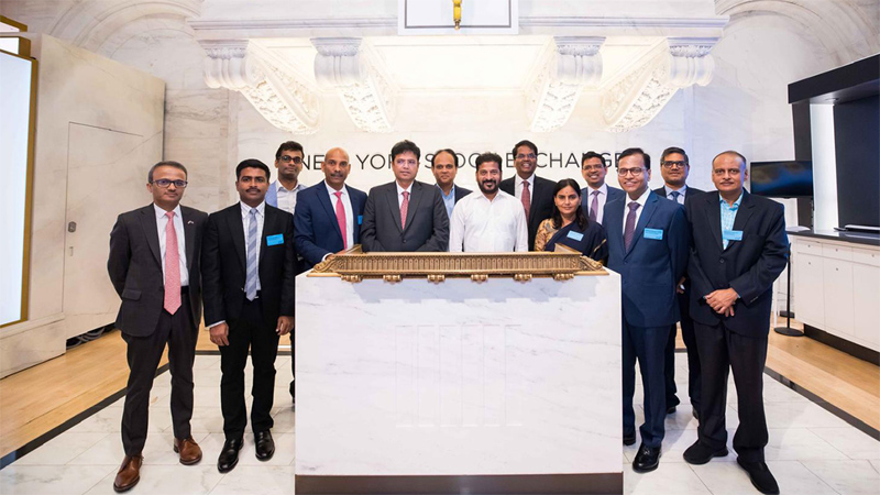 Team Revanth Reddy visits New York Stock Exchange
