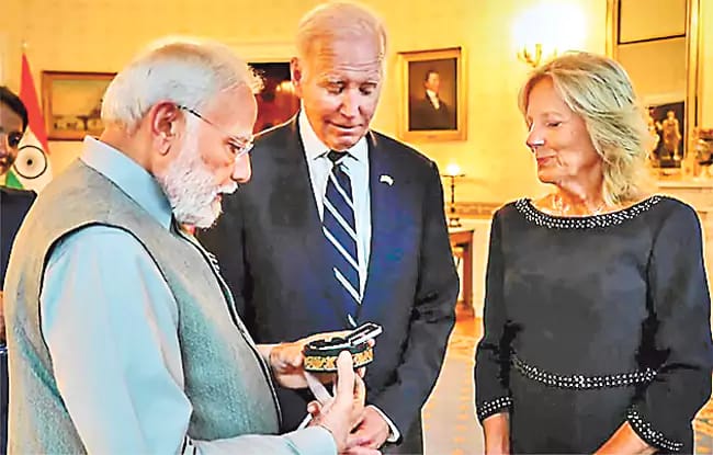 Jill Biden :జిల్ బైడెన్ కు మోదీ ఇచ్చిన వజ్రంపై శ్వేతసౌధంలో చర్చ