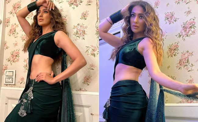 Laxmi Raai: గ్రీన్ శారీలో మెరిసిపోతున్న ల‌క్ష్మీ రాయ్