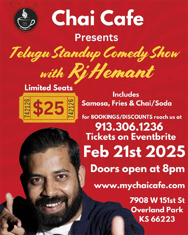 Don’t Miss Out! Telugu Standup Comedy Show with RJ Hemant on Feb 21