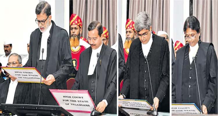 High Court  : హైకోర్టు శాశ్వత న్యాయమూర్తులుగా ముగ్గురి ప్రమాణం
