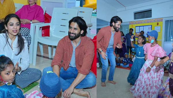 Naga Chaithanya: క్యాన్స‌ర్ పిల్ల‌ల‌తో స‌ర‌దాగా గ‌డిపిన చైతూ జంట‌