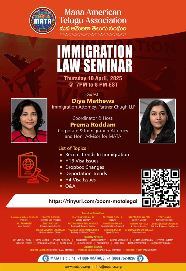 MATA IMMIGRATION Law Seminar & Earth Day & Health Screenings