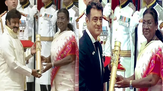 Padma Awards 2025: పద్మ భూషణ్ అవార్డు అందుకొన్న బాలకృష్ణ, అజిత్.. Padma Awards 2025: పద్మ భూషణ్ అవార్డు అందుకొన్న బాలకృష్ణ, అజిత్..