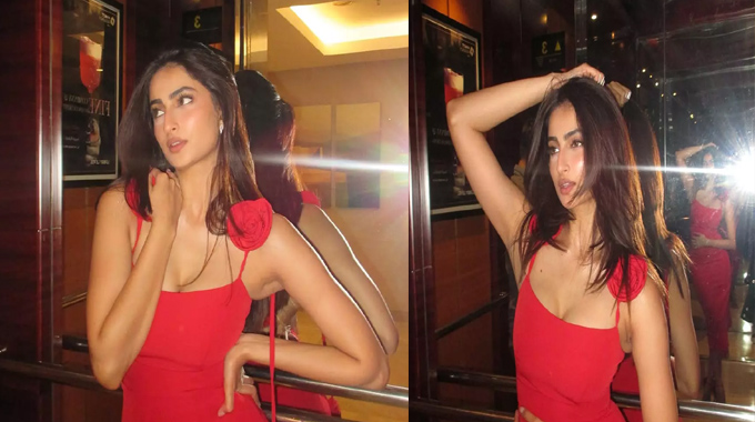 Palak Tiwari: రెడ్ డ్రెస్ లో పిచ్చెక్కిస్తున్న పాల‌క్ అందాలు