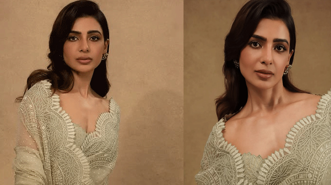 Samantha: డిజైన‌ర్ శారీలో స‌మంత మెరుపులు