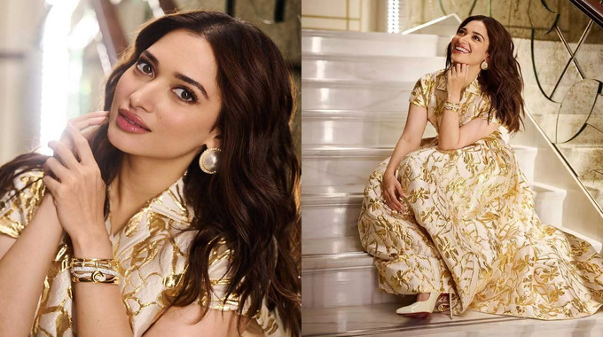 Tamannaah: గోల్డెన్ ఫ్రాకులో మెరిసిపోతున్న మిల్కీ బ్యూటీ