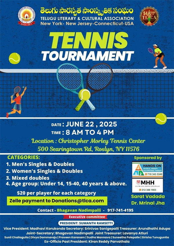 TLCA Tennis Tournament on June 22