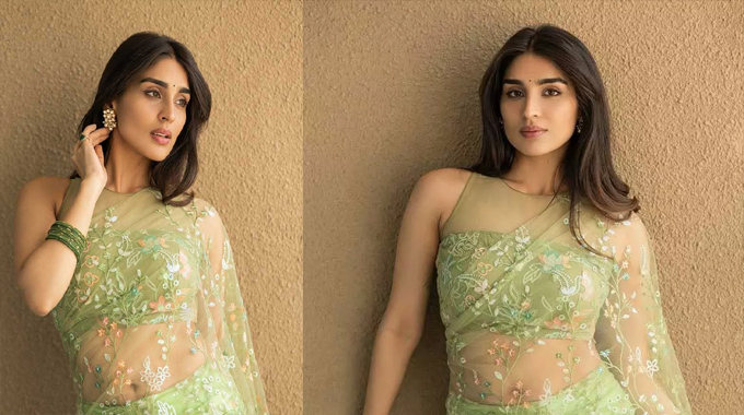 Yukthi Thareja: గ్రీన్ శారీలో మరింత అందంగా యుక్తి Yukthi Thareja: గ్రీన్ శారీలో మరింత అందంగా యుక్తి