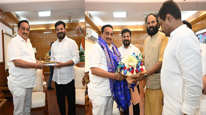 Revanth Reddy: కేంద్ర జల్ శక్తి మంత్రి సీఆర్ పాటిల్ తో సమావేశమైన ముఖ్యమంత్రి రేవంత్ రెడ్డి