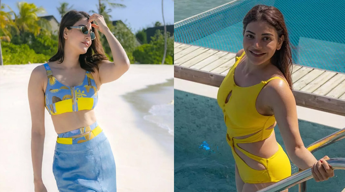 Kajal Agerwal: స్విమ్ సూట్ లో చంద‌మామ అందాలు