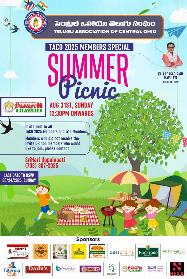 TACO Summer Picnic on Aug 31