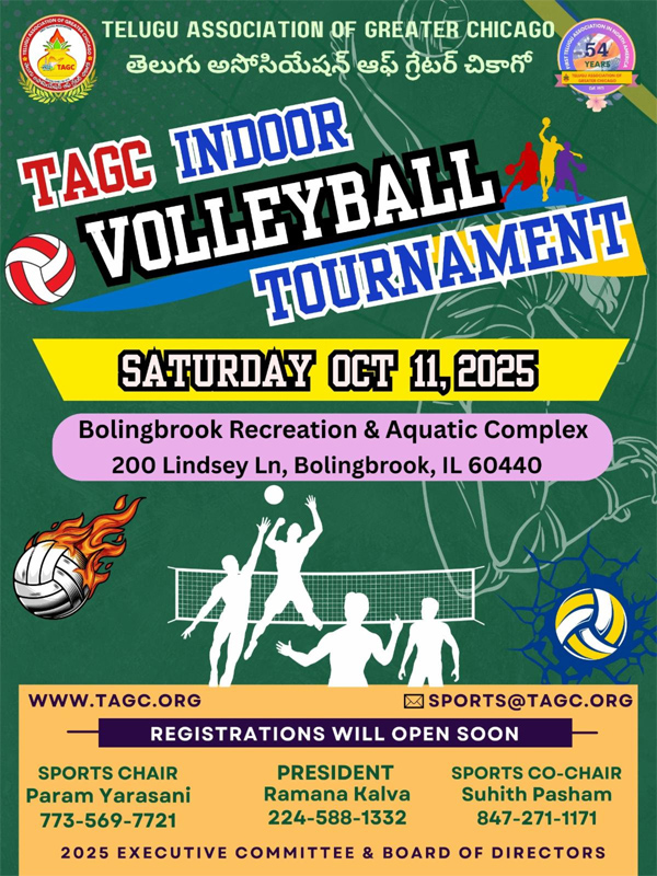 TAGC Indoor Volleyball Tournament on Oct 11