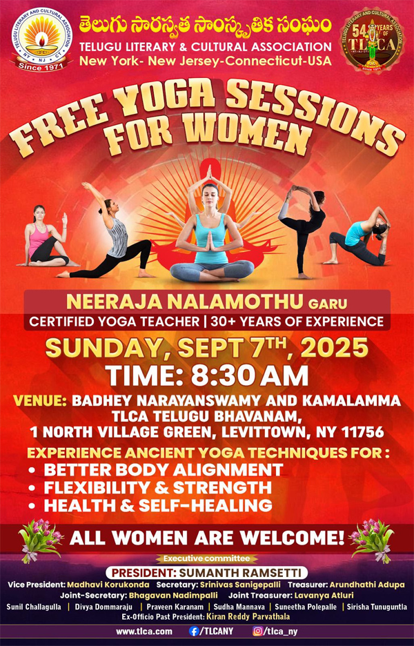 Tlca Free Yoga Session For Women On Sept 7 