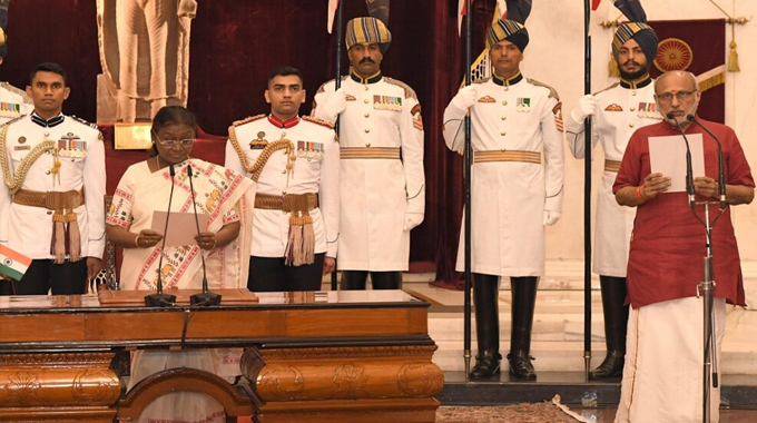Cp Radhakrishnan Takes Oath As 15th Vice President Of India