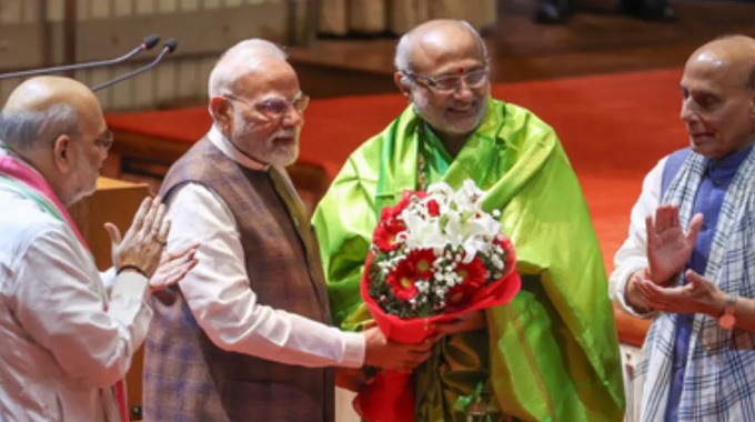 Cp Radhakrishnan Elected As Vice President Of India