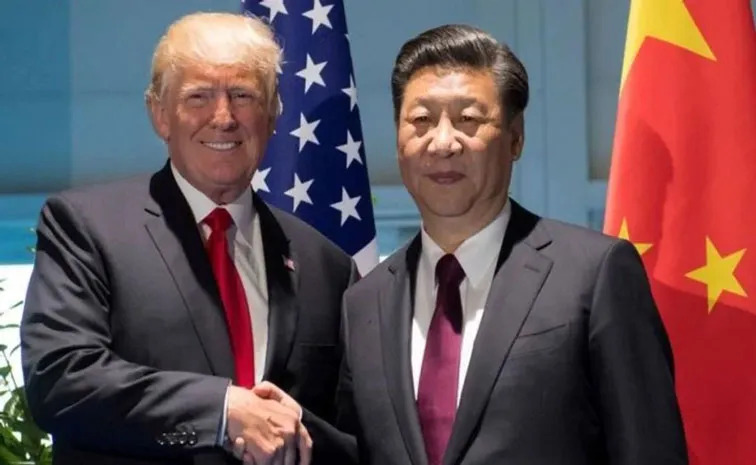 Chinese President Xi Jinping His Us Counterpart Donald Trump Hold Phone