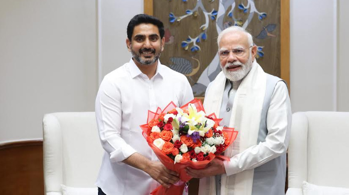 Minister Nara Lokesh Meets Pm Modi