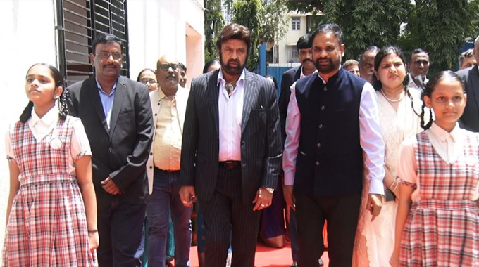 Balakrishna Visits Andhra Educational Society