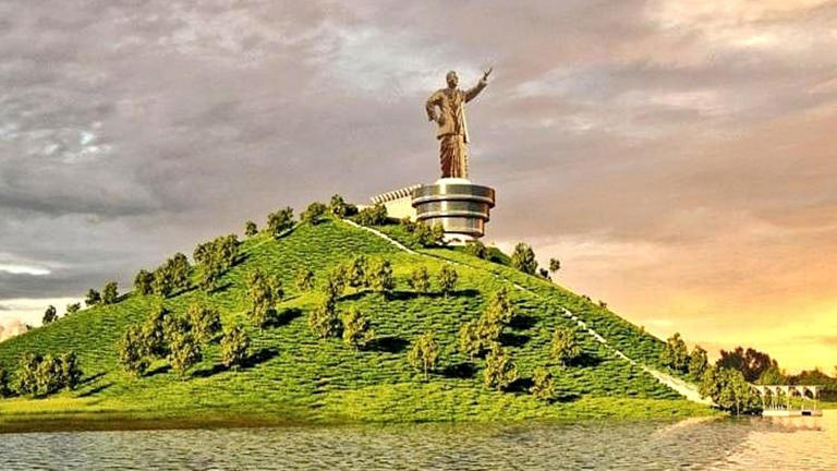 300 Ft Ntr Statue In Amaravati A Tribute To Legacy And Tourism